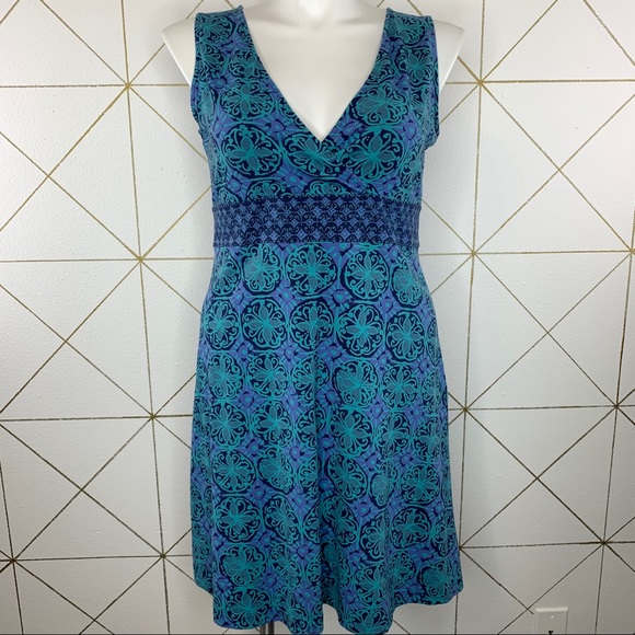 Life Is Good Geometric Pattern V Neck Dress Size 12